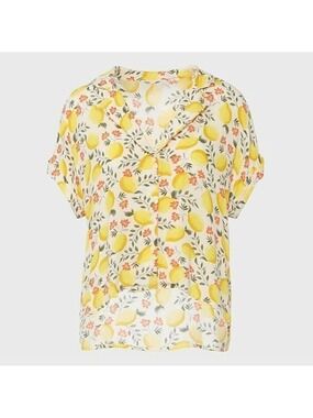 Lush Women's Lemon Print Top Size Small